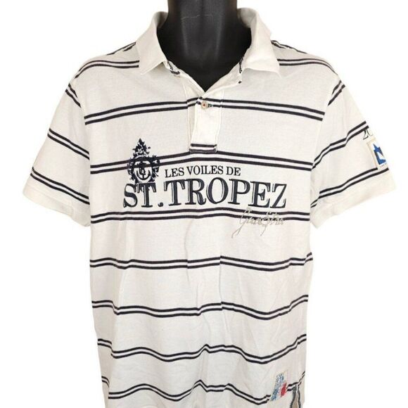Vintage Other - Vintage Les Voiles De St Tropez Polo Shirt Mens Size Large White Y2K Regatta